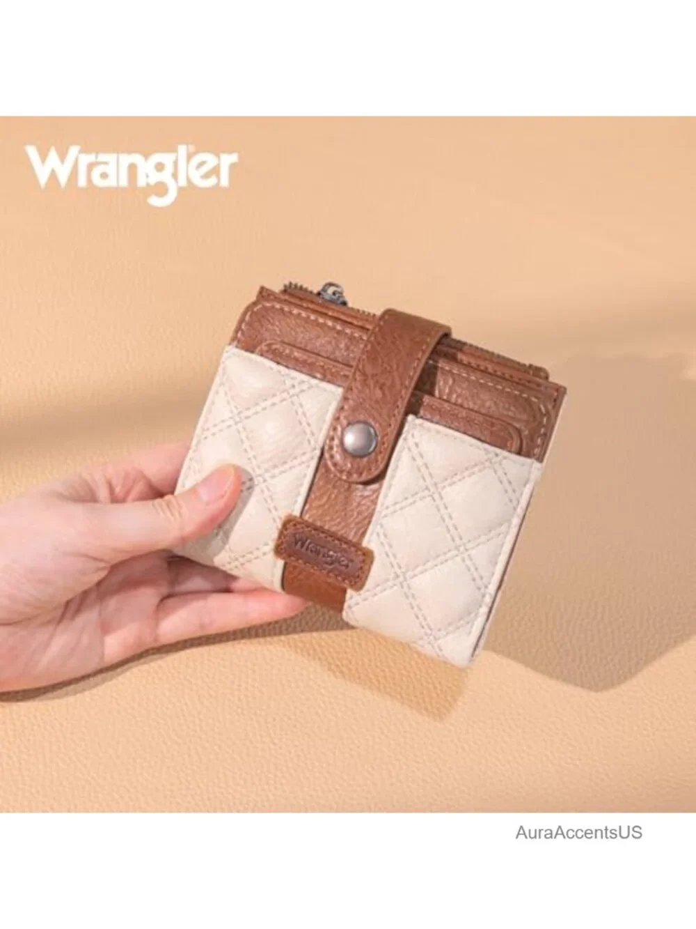Faux Leather Quilted RFID Blocking Bifold Wallet with Removable ID Window